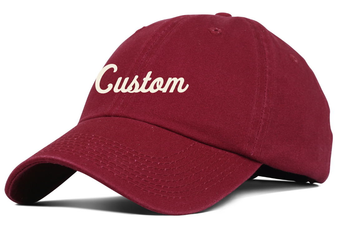 Dad Script Hat Custom Script Puff Embroidered Dad Hat: Navy | My Site